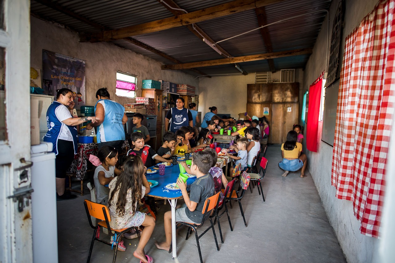 Comedor comunitario de una organización aliada social del BAP
